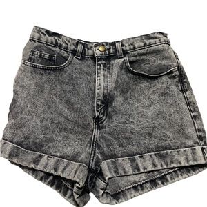 Super cute black washed high waisted shorts